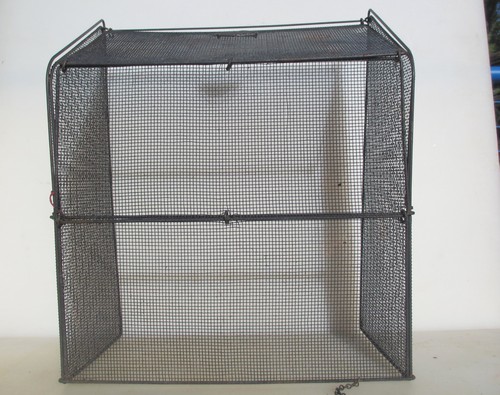Vintage iron mesh fire screen - mesh,