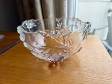 Walther Glas Blossom Time  Vintage Crystal Glass Large Fruit Bowl 21.5cm Dia