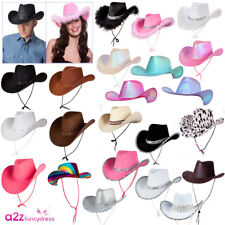 Texan Cowgirl Cowboy Hat Stetson Wild West Hen Stag Adult Fancy Dress Mens Women