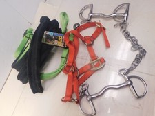 3x livestock Accessories ( Horse ) body straps & mouth pc with saddle locks Set