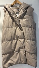 Long Hooded Gillet Beige 