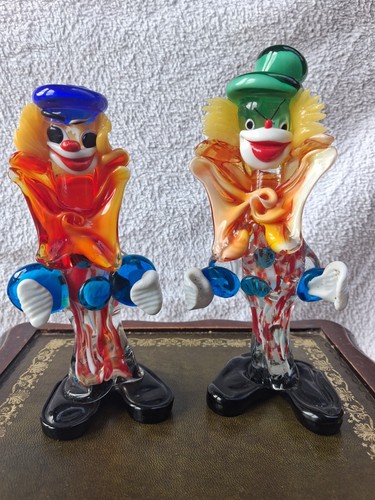 Murano glass clown - glass,
