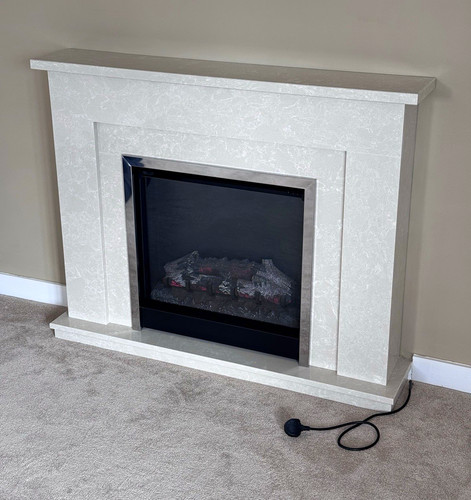 Electric marble fireplace - marble,