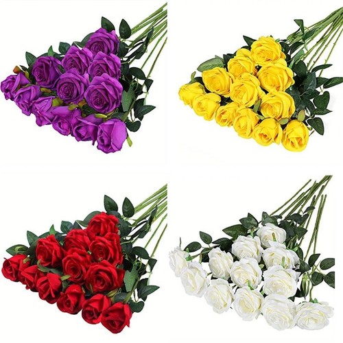12x artificial single rose bud - artificial,