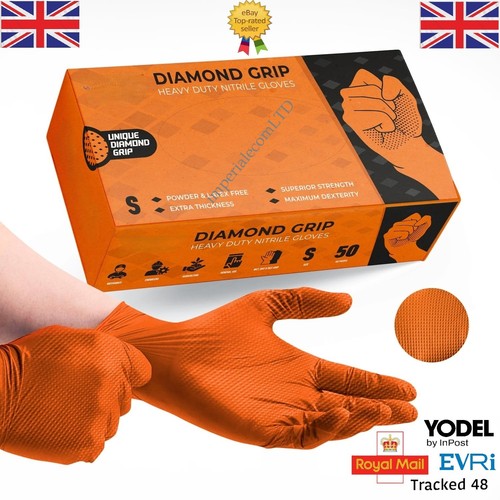 Nitrile diamond grip gloves - diamond,