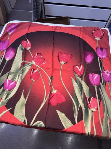 Loewe silk scarf 87x83cms made - loewe,