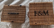 Fortnum&Mason F&M Wicker Picnic Basket and m&s basket both  with Handles