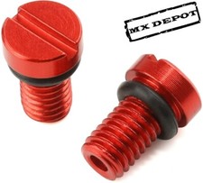 ZETA FORK AIR BLEED SCREWS WITH O RING KYB SHOWA RED HONDA CRF250X 2004 - 2019