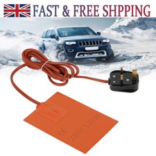 220V Car Engine Oil Pan Sump Tank Heater Silicone Heating Pad UK Plug 150W New