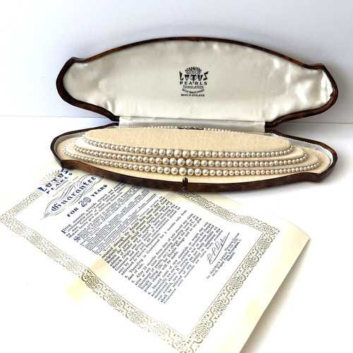 Lotus pearl necklace triple - pearl,