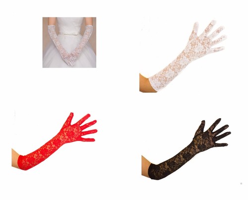 Long lace gloves delicate s - long,
