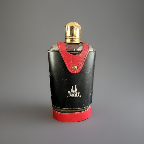 Vintage 1950s glass hip flask - vintage,