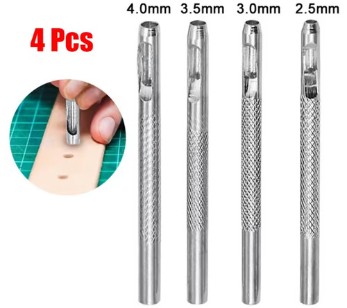 4pcs leather hole punch - 4pcs, tool
