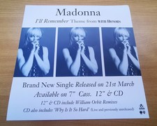 MADONNA DISPLAY CARD I'll