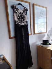 Lovely maxi dress by Betsy Adam in size10/12, BNWOT, black/cream, Christmas? !!
