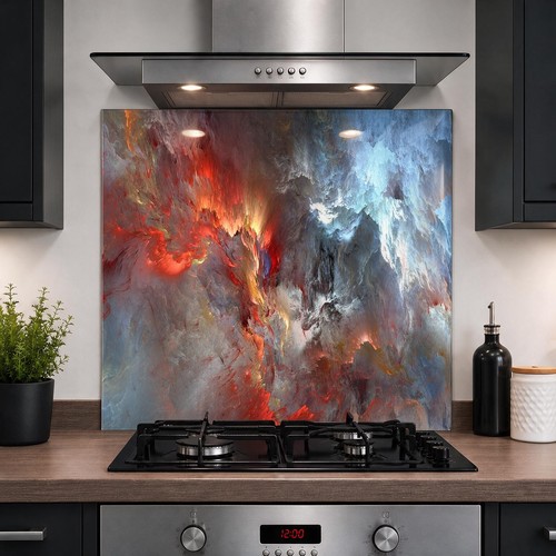Printed glass kitchen - glass,