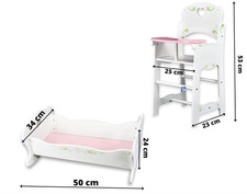 Wooden Doll High Chair &
