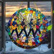 The Beatles Vibrant John Lennon Suncatcher Stained Glass Effect Hanging Decor