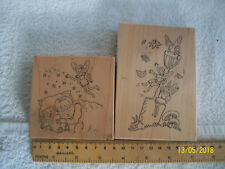Fairys .Faeries.Gardening .Spade.Sleeping Child.Large Rubber Stamps Lot. ref W45