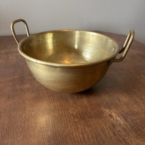 Antique brass cauldron bowl - antique,