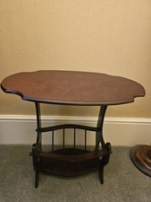 Mahogany small combined Coffee/Magazine Table Very Good Condition self assembly