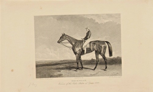 1840s print race horse - 1840s,