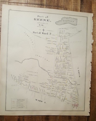 Antique map part - map-, of