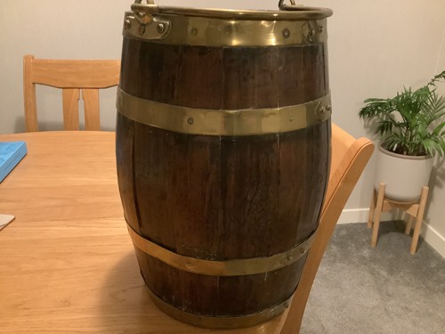 Solid oak and brass bound - oak,