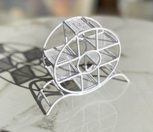 Vintage miniature round white - miniature,