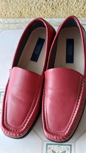 Ladies red leather pavers soft - leather,