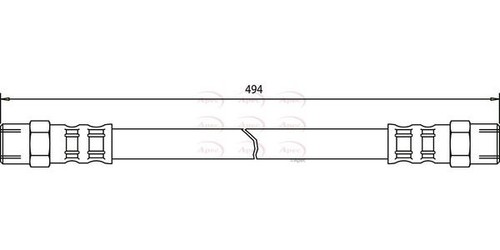 Apec front brake hose for - front,
