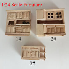 1:24 Scale Dolls House Miniature Furniture Kitchen Island Cabinet Sink Gas Stove