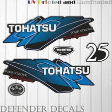 TOHATSU  25 hp FOUR Stroke outboard engine decal sticker set kit reproduction