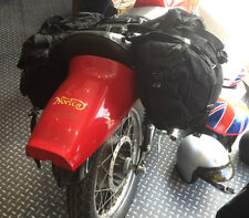 1 PAIR GRADE 1 USED BLACK MOTORCYCLE PANNIERS HEAVY DUTY CANVAS [54014]