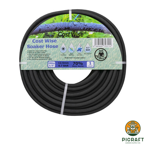 200m porous soaker hose - soaker, 1/2"