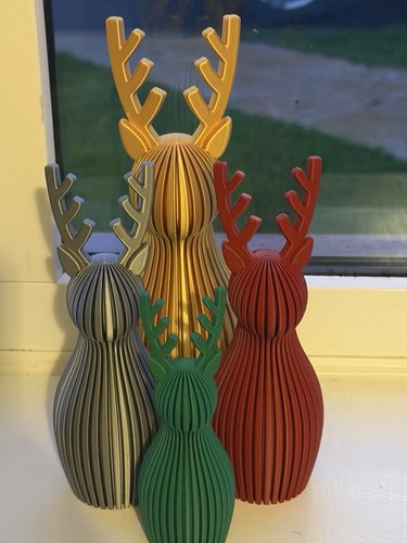Printed christmas reindeer - printed,