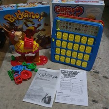 MB hasbro children's games bundle guess who  and buckaroo both complete 