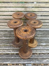 Vintage Bobbins , Vintage Candle Holder ,Antique Spools,,Wood Bobbins #4