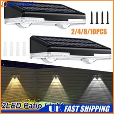 Solar Powered Wall Lights Down Outdoor Garden 2LED Fence Lamp Yard Lighting Lot