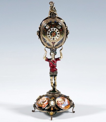 Antique silver enamel table - antique,