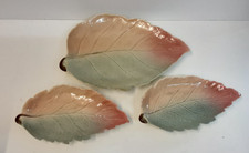 Vintage Royal Winton Grimwades Autumn Leaves Leaf Shaped Dish Platter x3