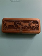 Carved Wood Horse Box   Made