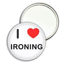 Ironing I Love Heart Round Mirror Pocket Compact (55mm or 77mm)