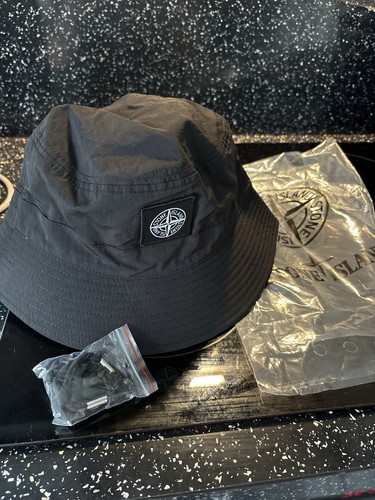 Stone island logo patch bucket - logo,