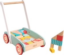 Wooden Baby Blocks Walker Push