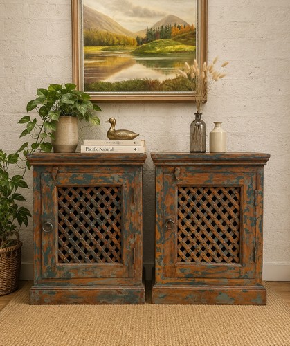 Rustic effect painted indian - effect,