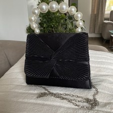 QUIZ NWOT Women Evening Clutch round Beaded Pearl/silver shoulder/hand bag vgc