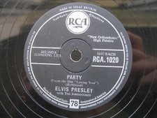ELVIS PRESLEY 78 RPM PARTY /