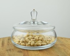 Handmade clear glass jar - glass,