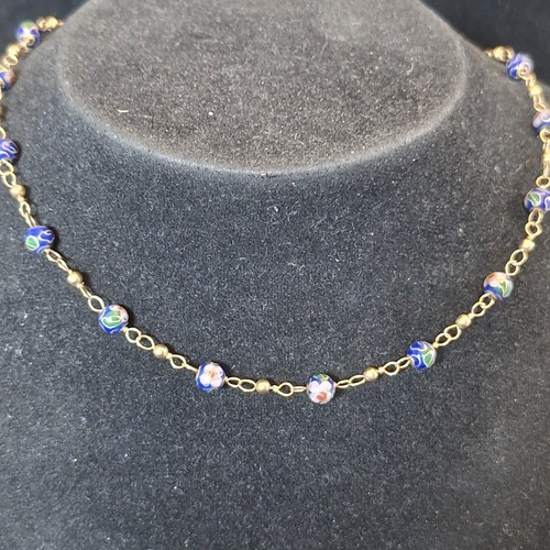 Gold plated necklace with - necklace,